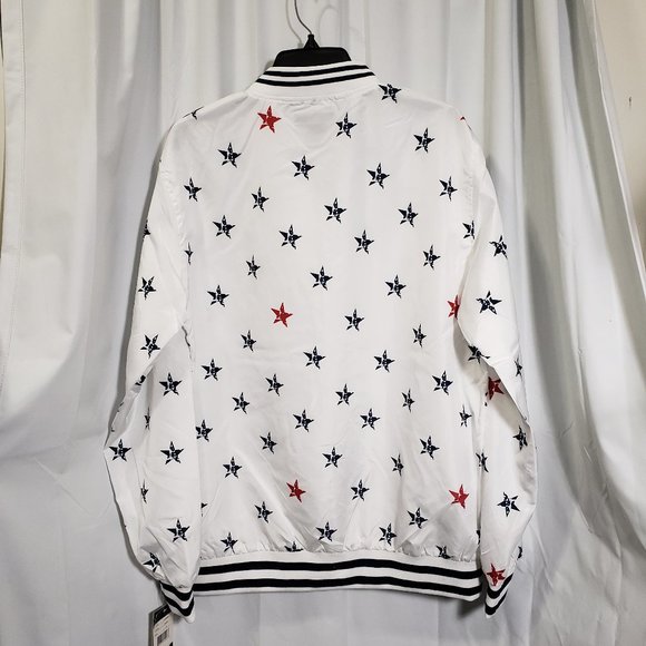 Men's Lightweight Nylon Windbreaker with Stars NWT - Picture 2 of 4